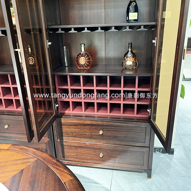 新中式黑檀木酒柜