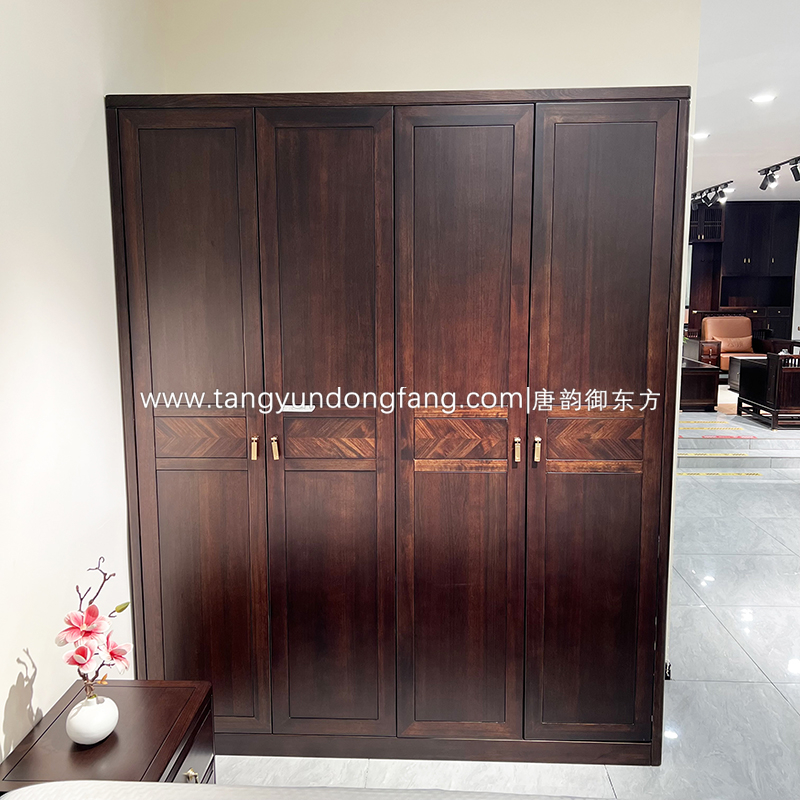 新中式黑檀木衣柜