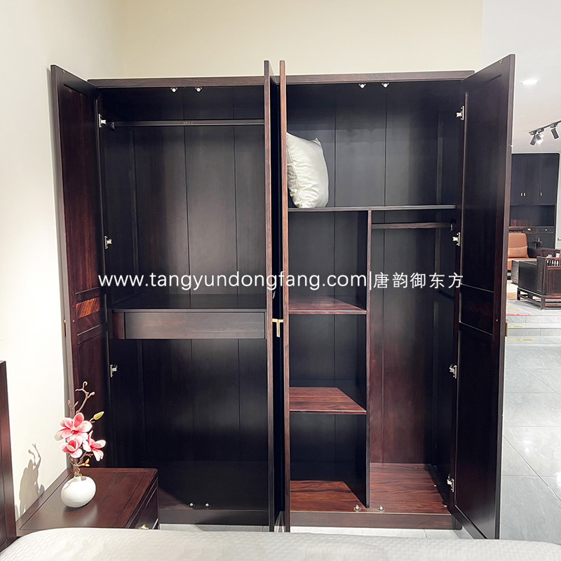 新中式黑檀木衣柜