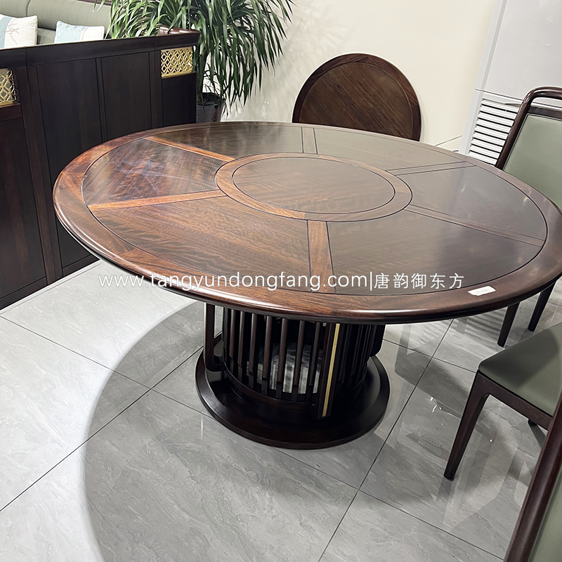 乌金木新中式圆桌