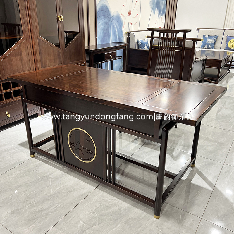 新中式乌金木书桌